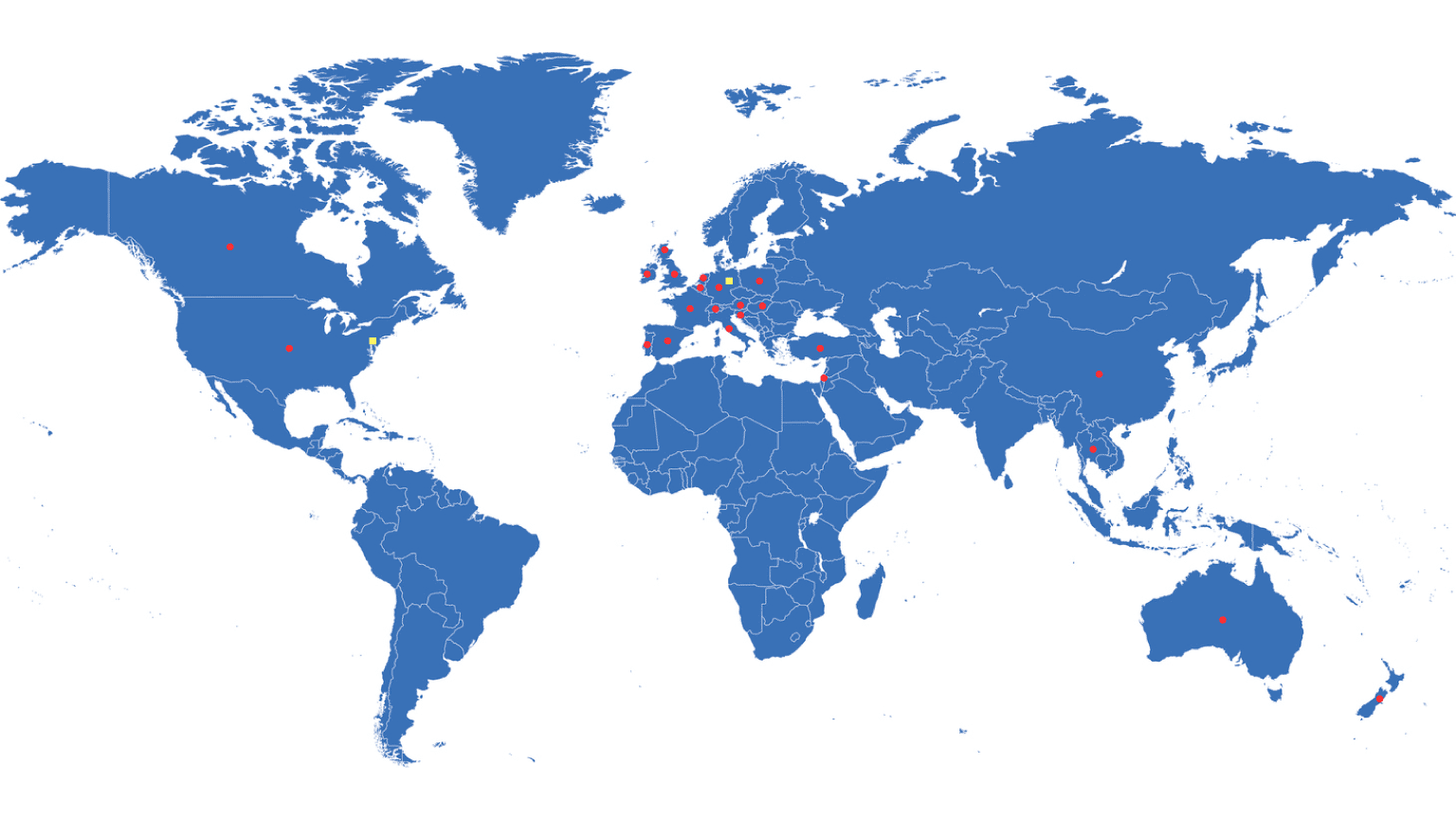 pharmtrace global reach — clinical trials across Europe, North America, Asia and Australasia